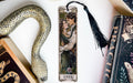 a bookmark with a picture of a man and a woman on it