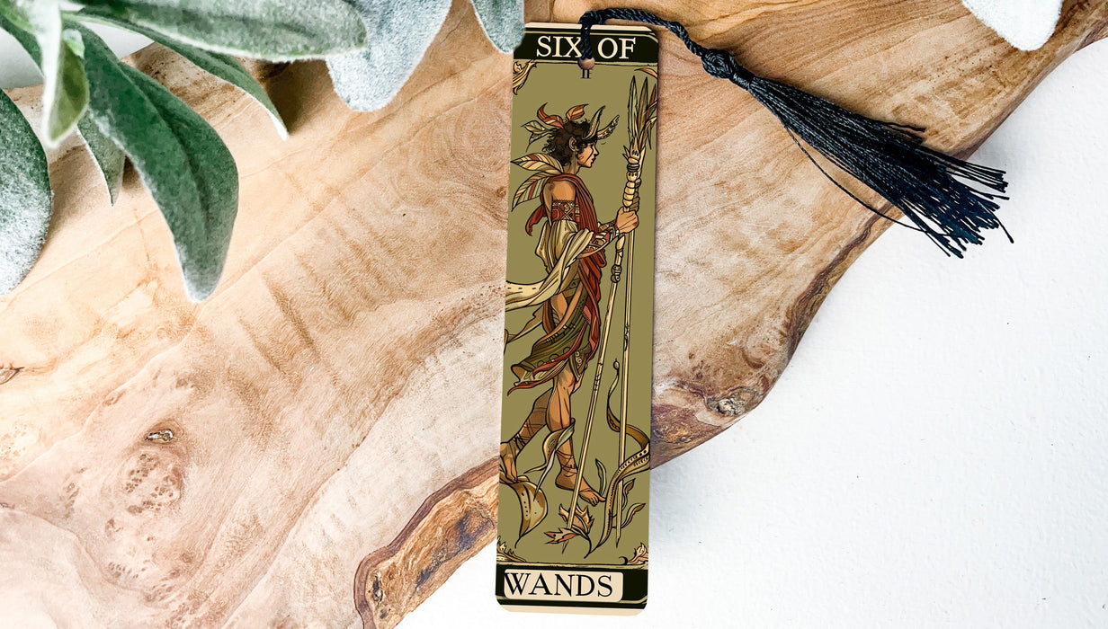 a bookmark with a picture of a man on it
