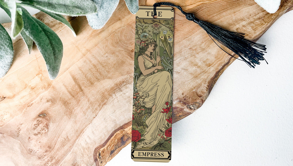 a bookmark with a picture of a woman on it