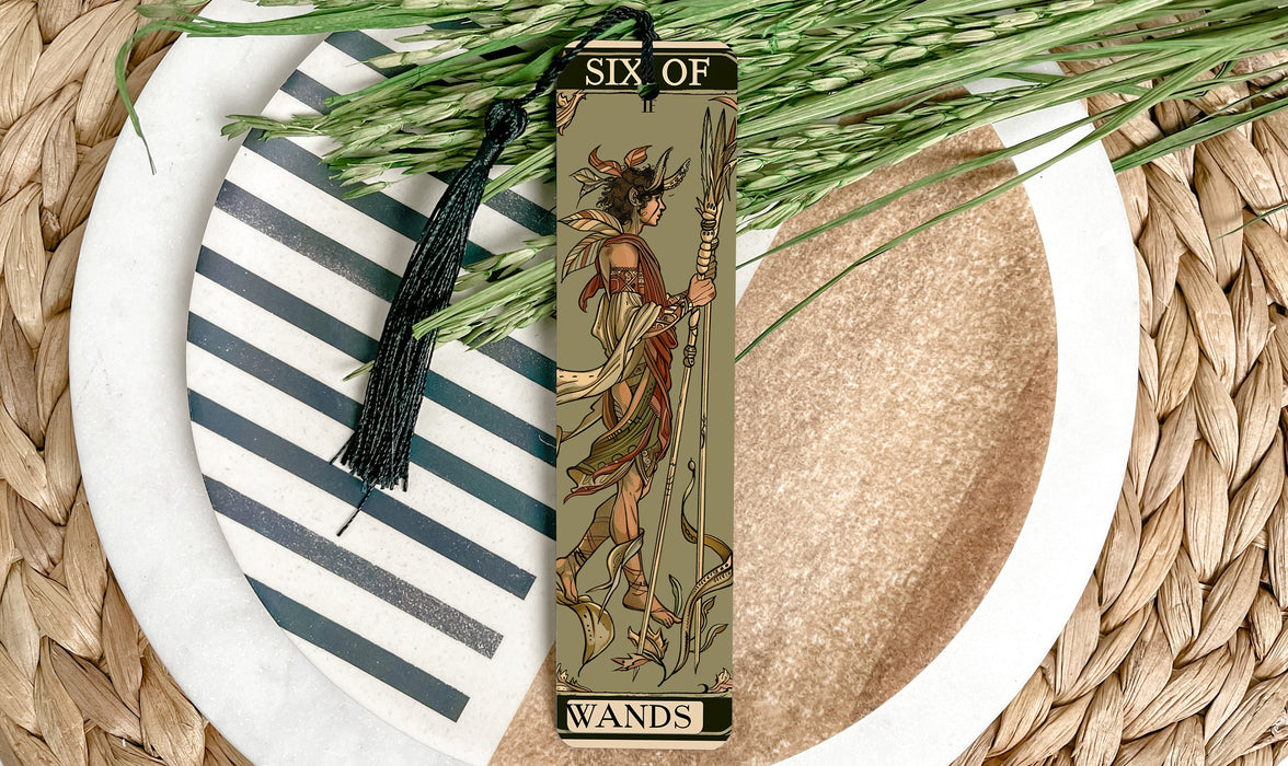 a bookmark with a picture of a woman on it