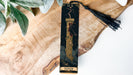 a bookmark with a picture of a tower on it
