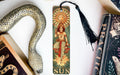 a bookmark with an image of a woman on it