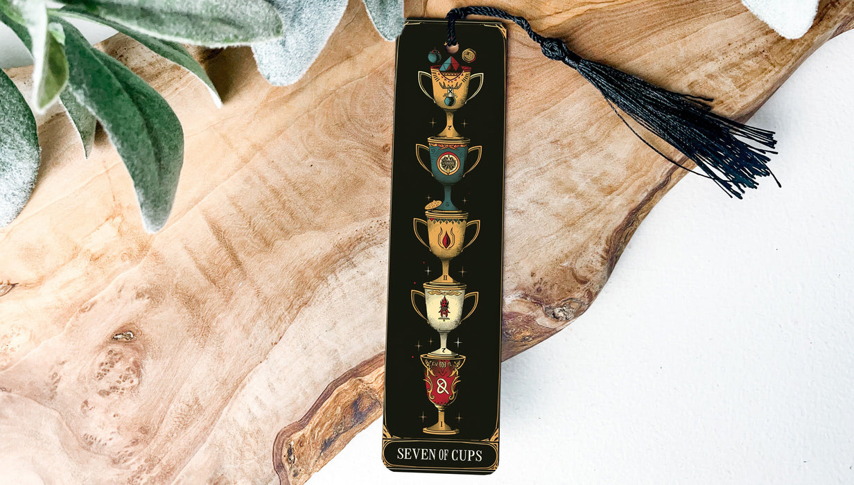 a bookmark with a tassel hanging from it
