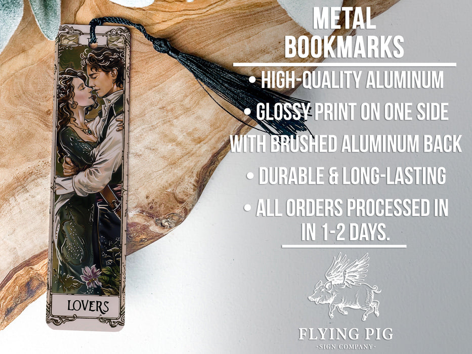 a bookmark with a picture of a couple on it