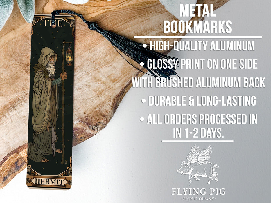 a bookmark with a picture of a monk on it