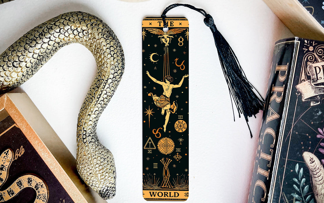 a bookmark with an image of a woman on it