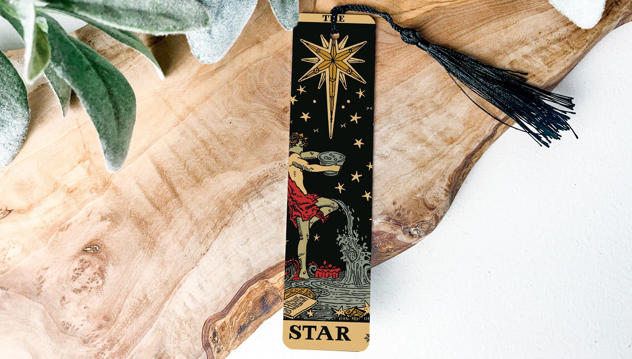 a bookmark with an image of a star on it