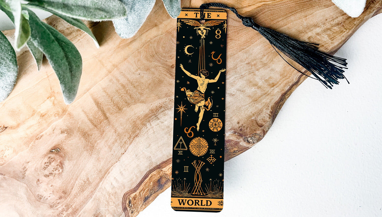 a bookmark with an image of a woman on it