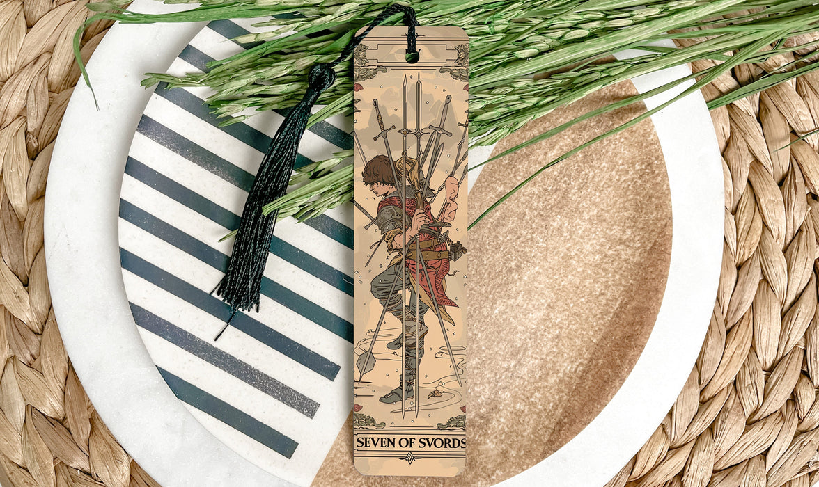 a bookmark with a picture of a soldier on it