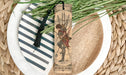 a bookmark with a picture of a soldier on it