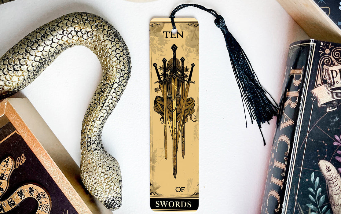 a bookmark with an image of a snake on it