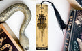 a bookmark with an image of a snake on it