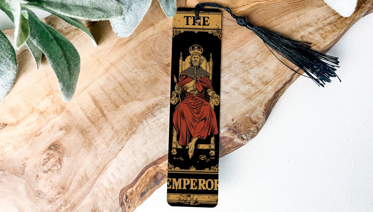 a bookmark with a picture of a king on it