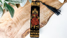 a bookmark with a picture of a king on it