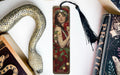 a bookmark with a picture of a woman on it