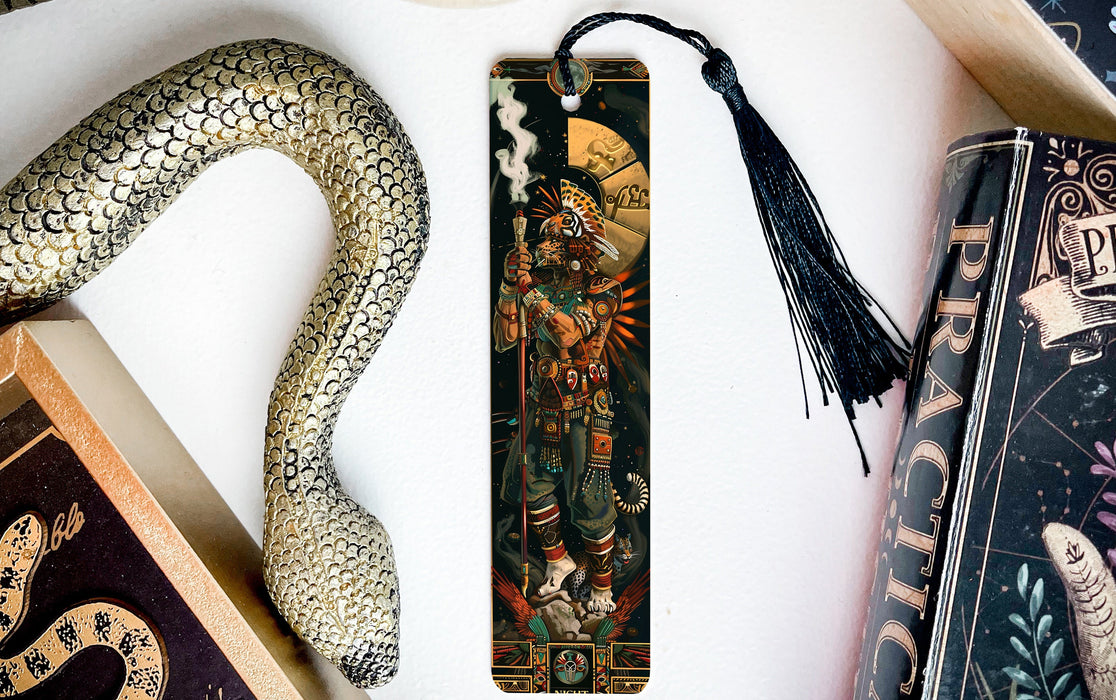 a bookmark with an image of a snake on it