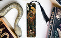 a bookmark with an image of a snake on it