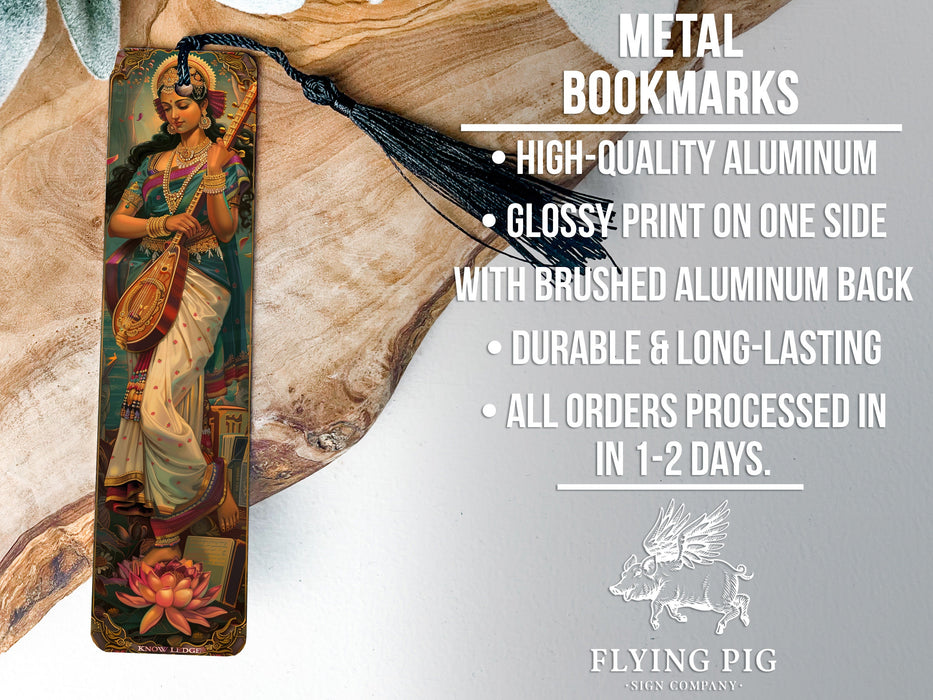 a bookmark with an image of a woman on it
