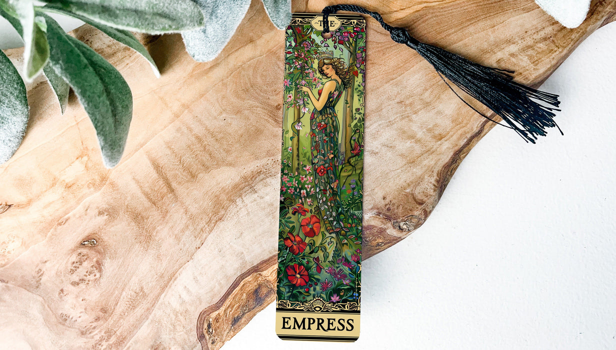 a bookmark with a picture of a woman on it