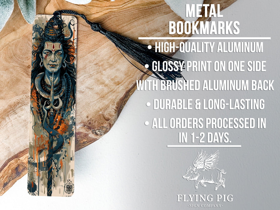 a metal bookmark with a picture of a woman on it