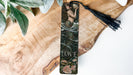 a bookmark with a picture of a woman on it