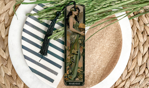 a bookmark with a picture of a woman on it