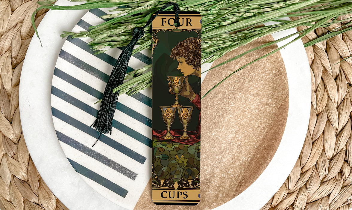 a bookmark with a picture of a woman on it