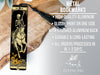 a bookmark with a skeleton riding a horse on it