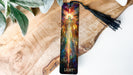a bookmark with a picture of a person on it