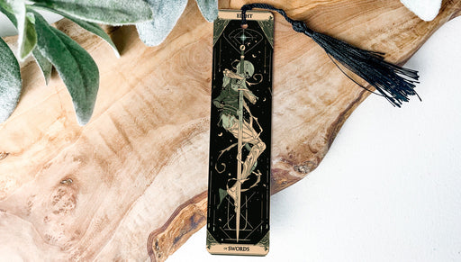 a bookmark with a picture of a woman on it