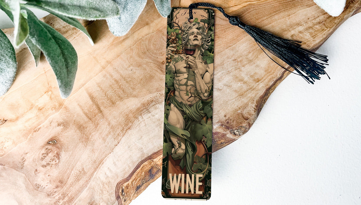 a bottle of wine sitting on top of a wooden table