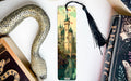 a bookmark with a picture of a castle on it