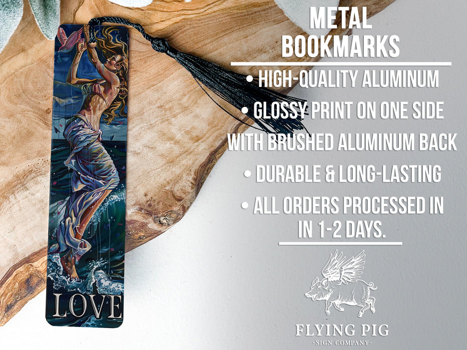 a bookmark with a picture of a mermaid on it