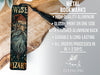 a bookmark with an image of a wizard on it