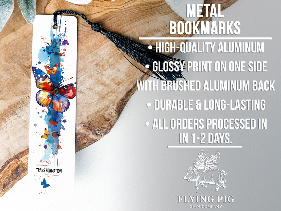 a bookmark with a picture of a butterfly on it