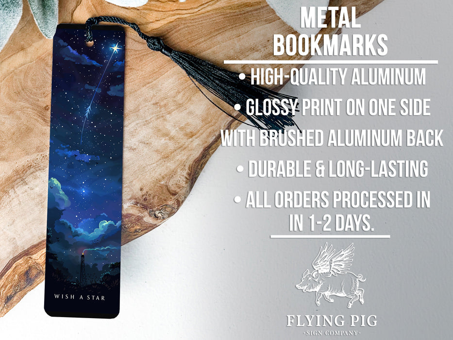 a bookmark with a picture of the sky and stars on it