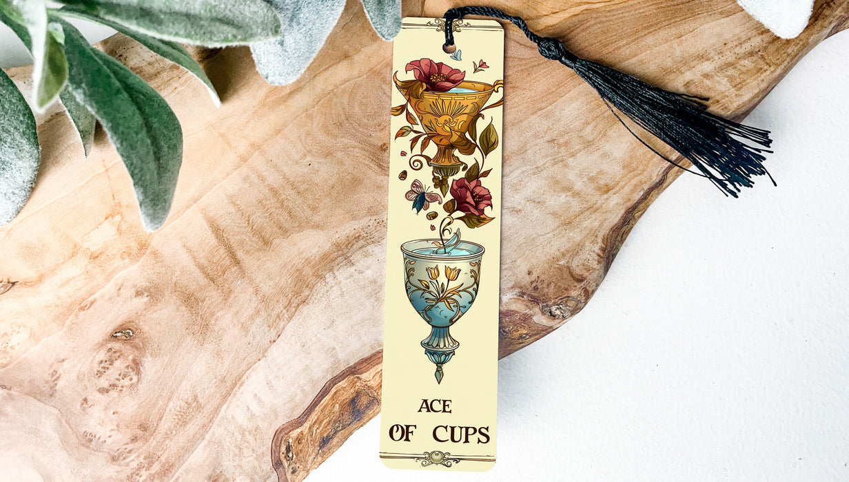 a bookmark with a tassel hanging from it