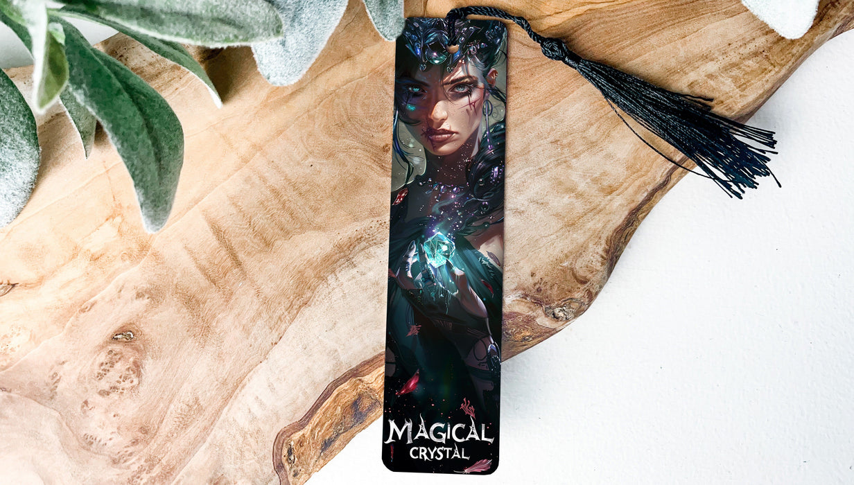 a bookmark with a picture of a woman on it