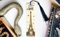 a bookmark with a picture of the eiffel tower