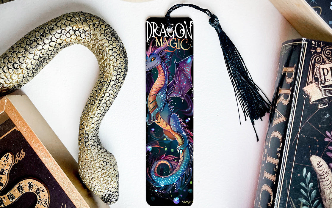 a bookmark with a dragon design on it