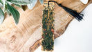 a bookmark with a picture of a city on it