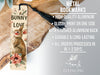 a bookmark with bunny love on it