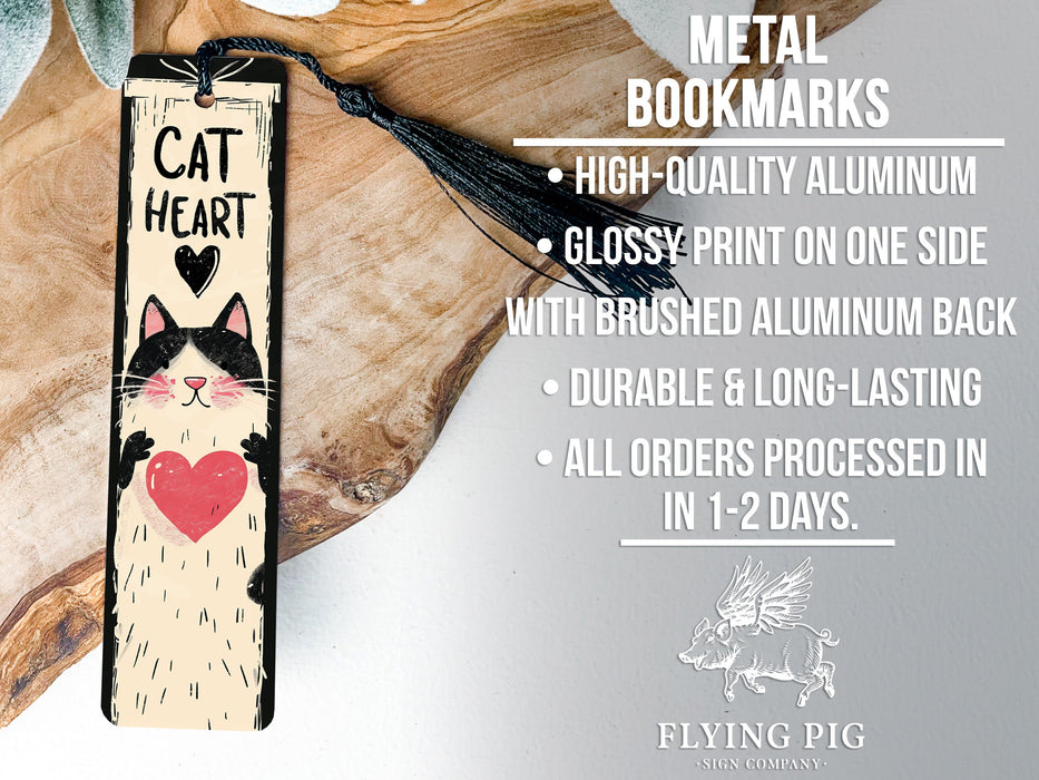 a bookmark with a picture of a cat on it