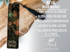 a bookmark with a picture of a woman holding a flower