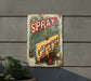 a sign that says spray cheese on it