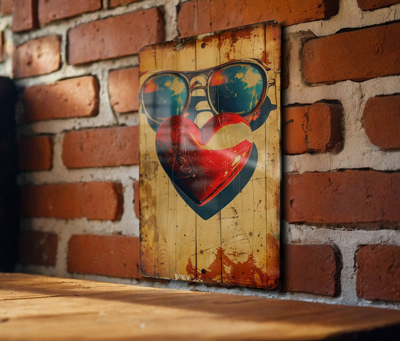 a picture of a heart on a brick wall