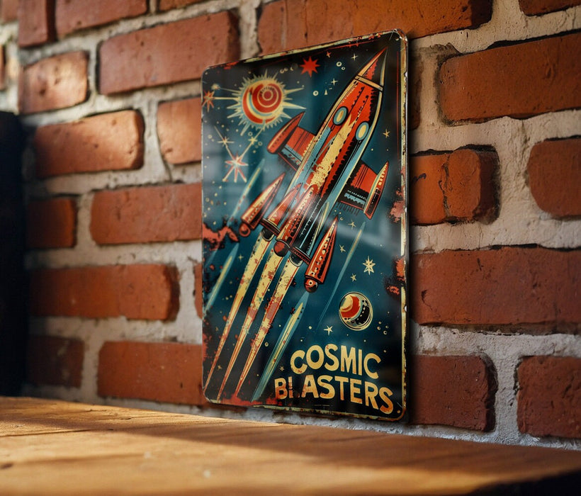 a picture of a space shuttle on a brick wall