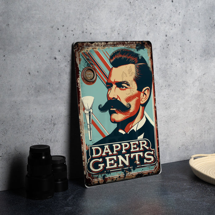 a picture of a man with a mustache on a table