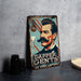 a picture of a man with a mustache on a table