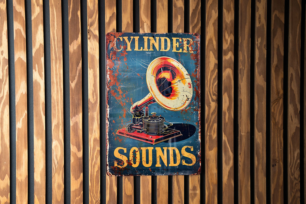 a sign on a wall that says cylindder sounds